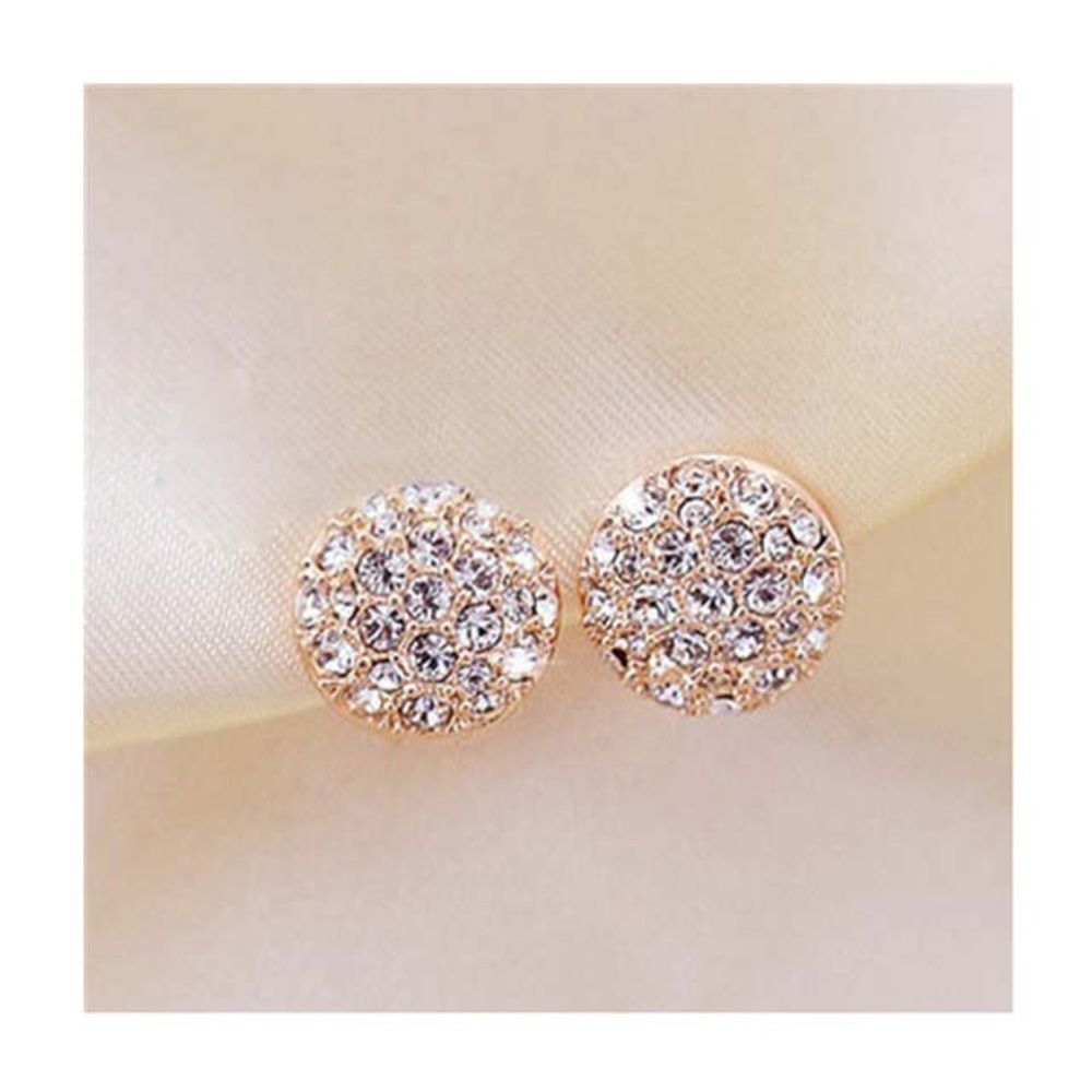 New crystal and gold stud earrings